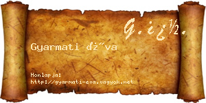Gyarmati Éva névjegykártya