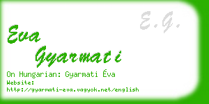eva gyarmati business card